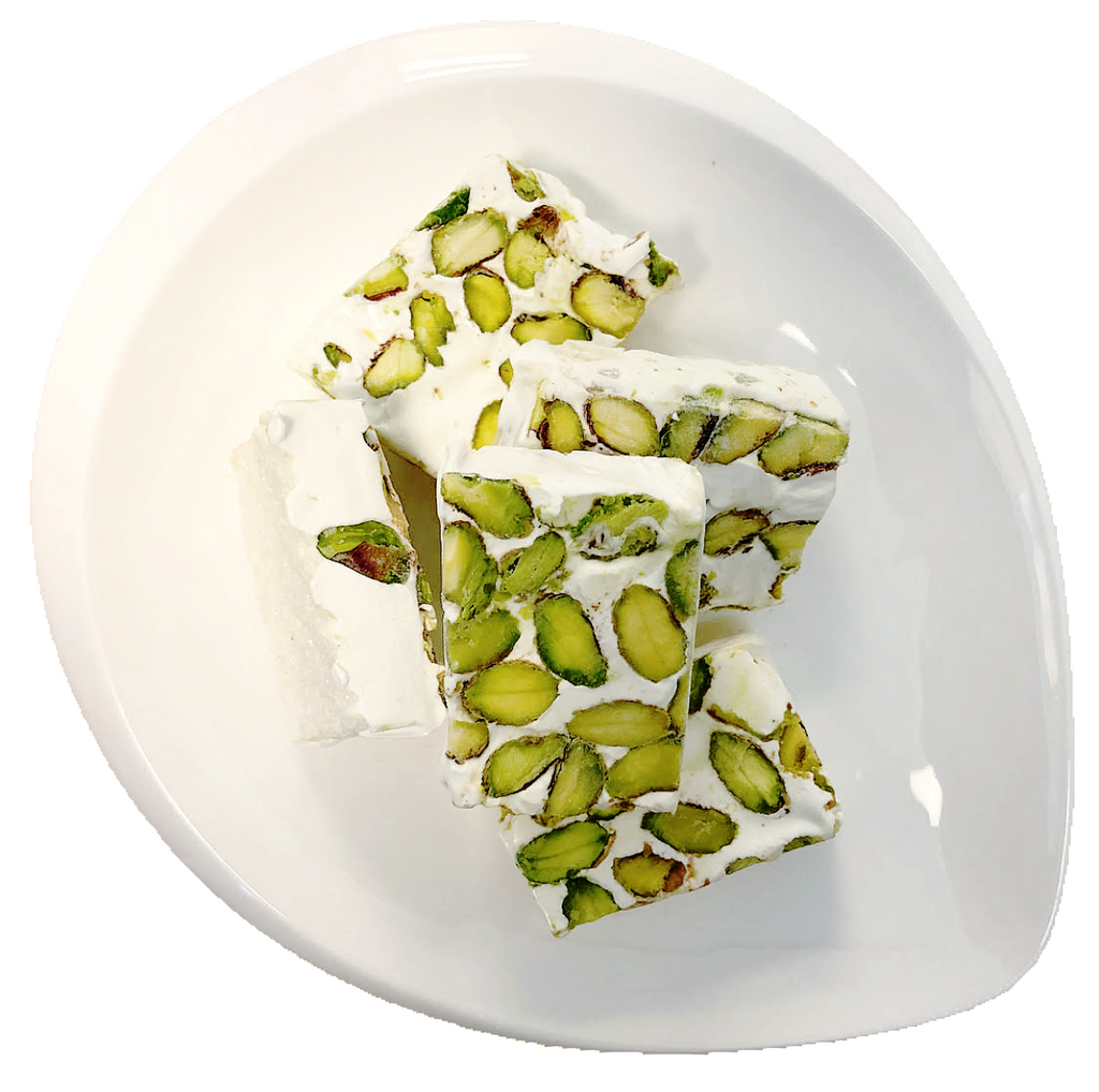 Nougat with pistachio and rosewater