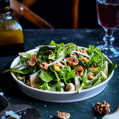 Fig Walnut Parmesan Salad