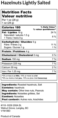 Hazelnuts - Lightly Salted
