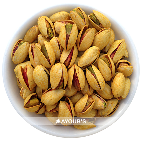 Pistachios roasted in the shell with Lime and saffron